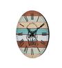 Amalia Multicolour Engineered Wood Wall Clock