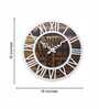 Adalira Brown & White Engineered Wood Wall Clock