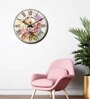 Feliz Multicolour Engineered Wood Wall Clock