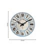 Benoit Blue Engineered Wood Wall Clock