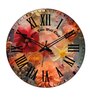 Baxton Multicolour Engineered Wood Wall Clock