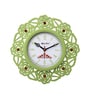 Boris Green & White Engineered Wood Wall Clock