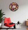 Calathus Multicolour Engineered Wood Wall Clock
