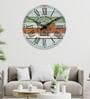 Porco Multicolour Engineered Wood Wall Clock