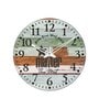 Colonial Multicolour Engineered Wood Wall Clock
