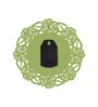 Boris Green & White Engineered Wood Wall Clock