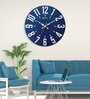 Mateo Blue Engineered Wood Wall Clock