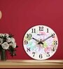 Elowen Multicolour Engineered Wood Wall Clock
