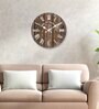 Forever Brown Engineered Wood Wall Clock