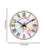 Georgia Multicolour Engineered Wood Wall Clock