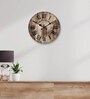 Opaline Brown Engineered Wood Wall Clock
