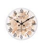 Belindra White & Brown Engineered Wood Wall Clock