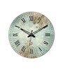 Shubra Multicolour Engineered Wood Wall Clock