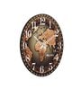 Gladus Brown Engineered Wood Wall Clock