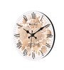 Belindra White & Brown Engineered Wood Wall Clock