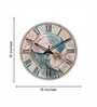 Nico Blue & Grey Engineered Wood Wall Clock