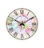 Georgia Multicolour Engineered Wood Wall Clock