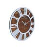 Milan Brown & White Engineered Wood Wall Clock