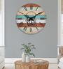 Amalia Multicolour Engineered Wood Wall Clock