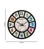 Canvas Multicolour Engineered Wood Wall Clock