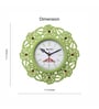 Boris Green & White Engineered Wood Wall Clock