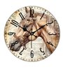 Holly Brown Engineered Wood Wall Clock