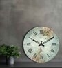 Shubra Multicolour Engineered Wood Wall Clock