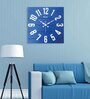 Babel Blue Engineered Wood Wall Clock