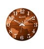 Troika Brown Engineered Wood Wall Clock
