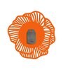 Betty Orange Engineered Wood Wall Clock