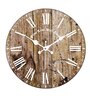 Kingston Brown Engineered Wood Wall Clock