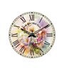 Feliz Multicolour Engineered Wood Wall Clock