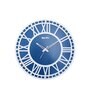 Ambrio Blue & White Engineered Wood Wall Clock