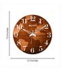 Troika Brown Engineered Wood Wall Clock