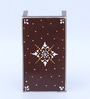 Dark Brown Engineered Wood Pen Stand