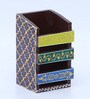 Multicolour Engineered Wood Pen Stand