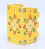 Floral Yellow Engineered Wood Pen Stand