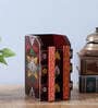 Dark Brown Engineered Wood Pen Stand