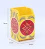 Yellow & Red Engineered Wood Pen Stand