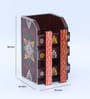 Dark Brown Engineered Wood Pen Stand