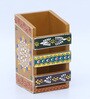 Multicolour Engineered Wood Pen Stand