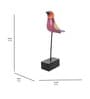 Bird Multicolour Engineered Wood Figurine