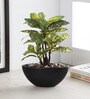 Fabric Multicolour Croton Daisy In A Ceramic Pot Artificial Plant