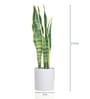 Multicolour Fabric Artificial Sansevieria Snake Plant with Pot