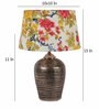 Hamilton Multicolour Fabric Shade Night Lamp With Teracotta Base