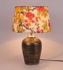 Hamilton Multicolour Fabric Shade Night Lamp With Teracotta Base