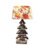Genevieve Multicolour Fabric Shade Table Lamp With Mango wood Base