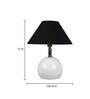 Holly Black Fabric Shade Night Lamp With Metal Base
