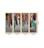 Feathers Multicolour Canvas Framed Abstract Art Panel Set of 4