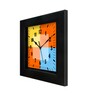 Modern Multicolour Fiber Square Wall Clock